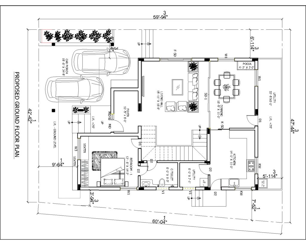 Mr. Vinay Chilukuri's project plan, ground floor